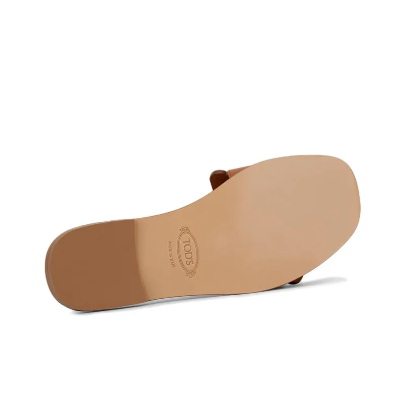 TOD'S Quick Dry Slide Slippers Women's Brown-3