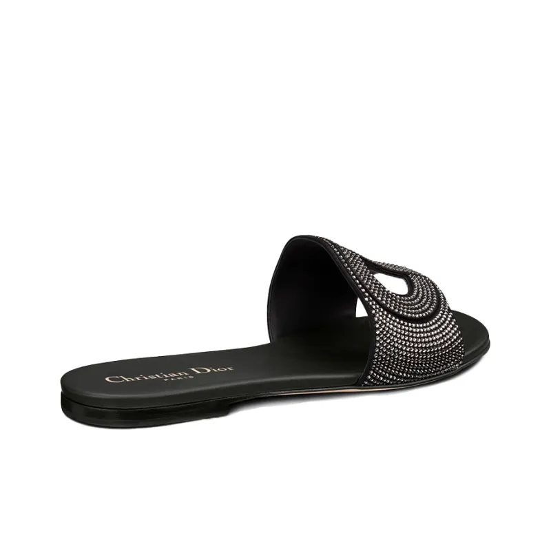 DIOR D Club Abrasion Resistant Slide Slippers Women's Black-3