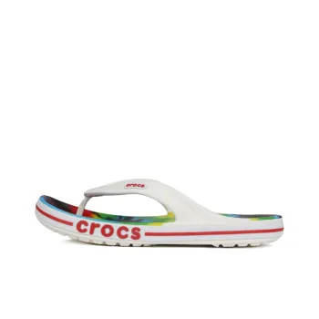 Crocs Tie Dye Pattern Flip Flops Slippers White Unisex 'White'