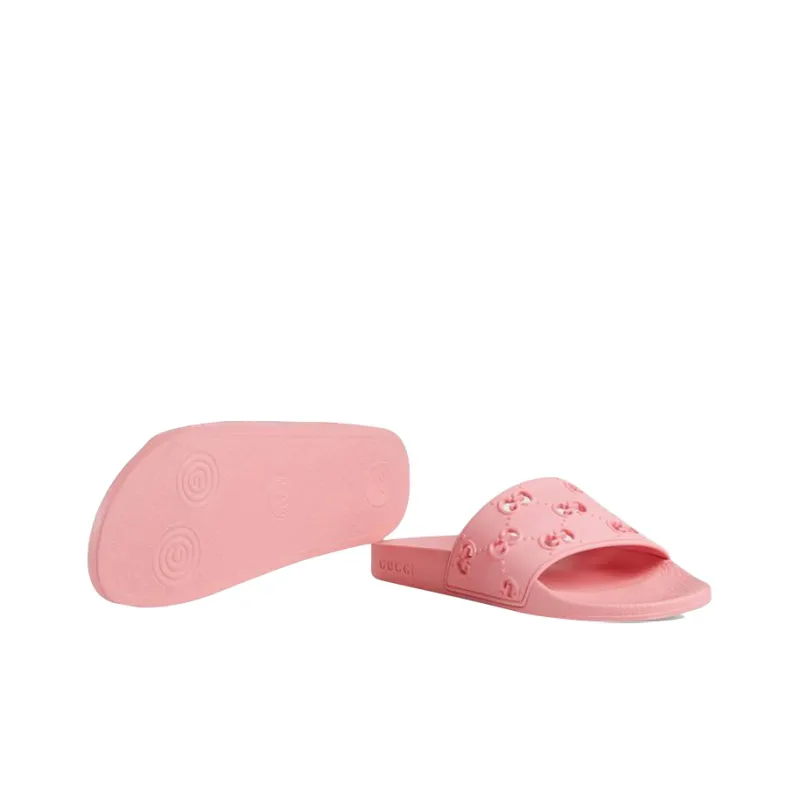GUCCI Women's Gg Slide Rubber 'Pink' Women's-4