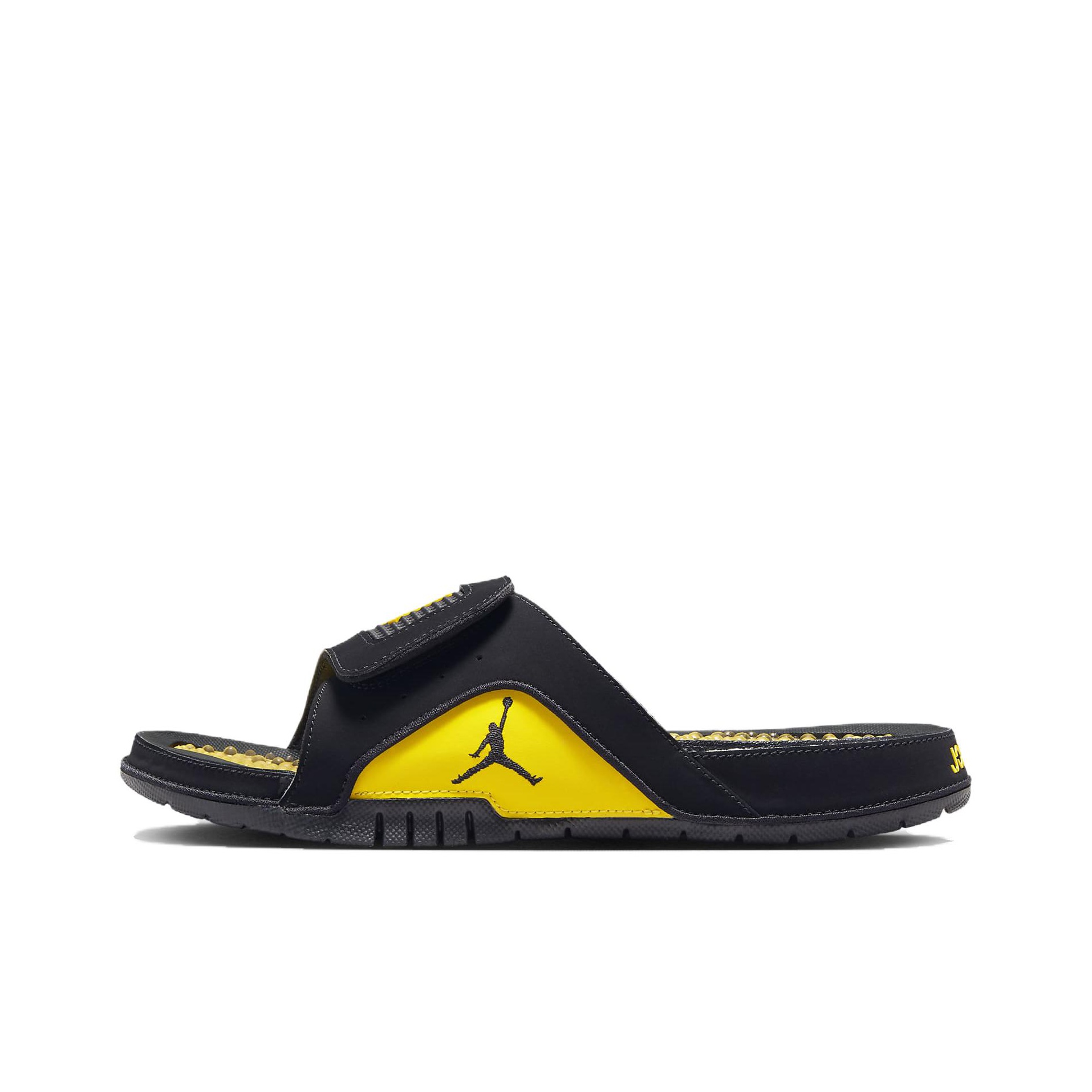 Black jordan slippers online