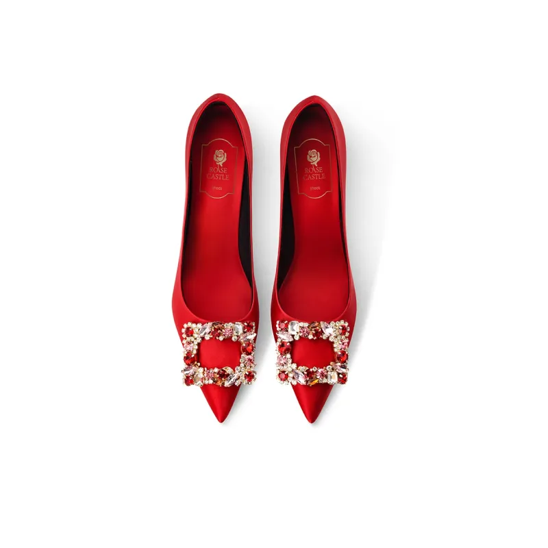 ROSE CASTLE High Heels Women's Red-3