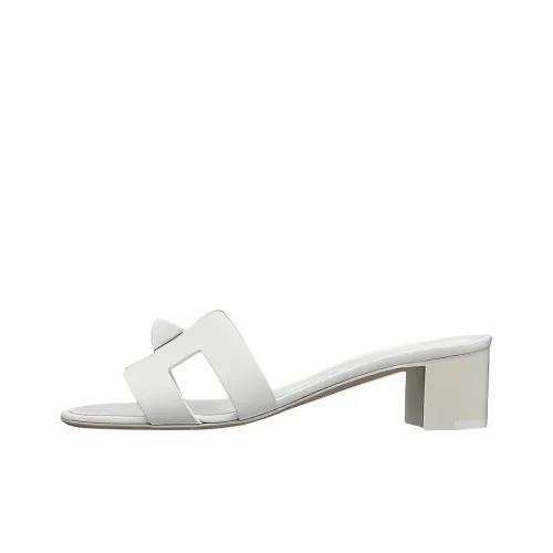 HERMES Slide Slippers Women's White