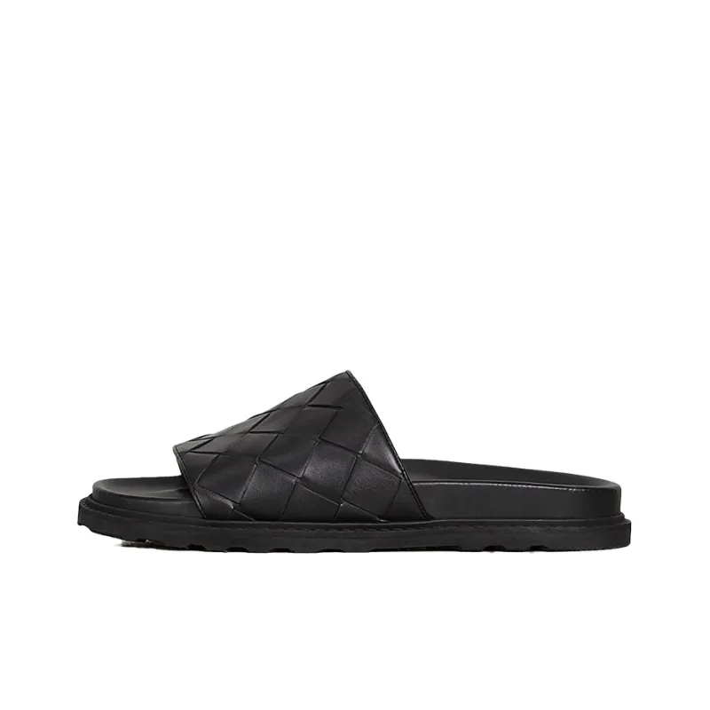 Bottega Veneta Intrecciato Stylish Sandal Men's Black-0