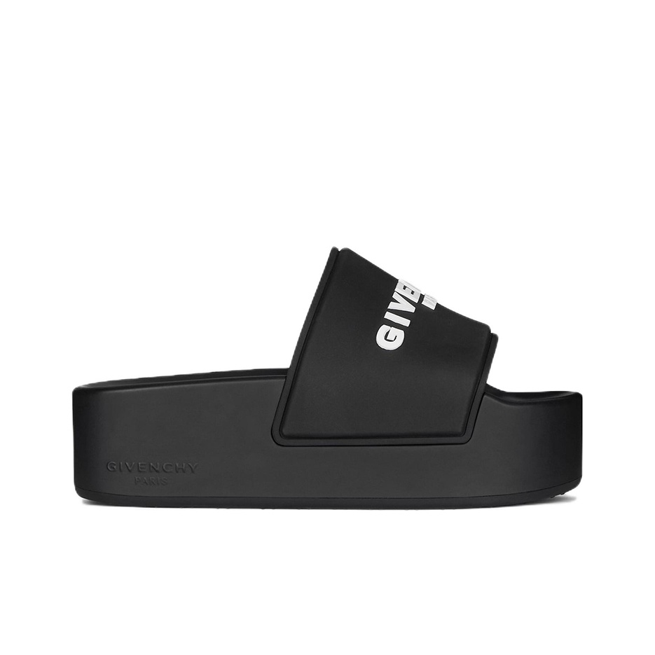 Givenchy Women's Logo Embossed Platform Sandal 'Black' - POIZON