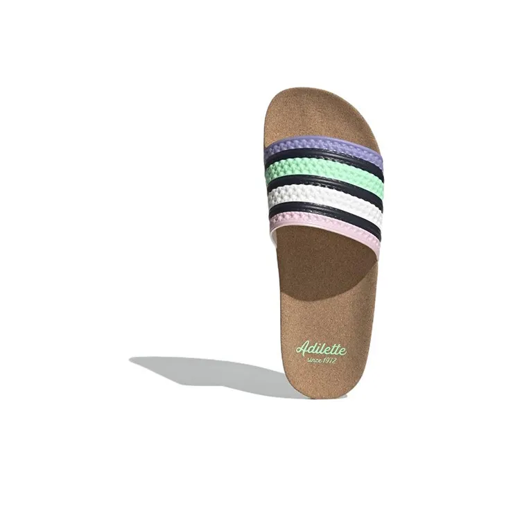 Adidas Adilette Cork Slides Pulse Mint Legend Ink Light Purple-4