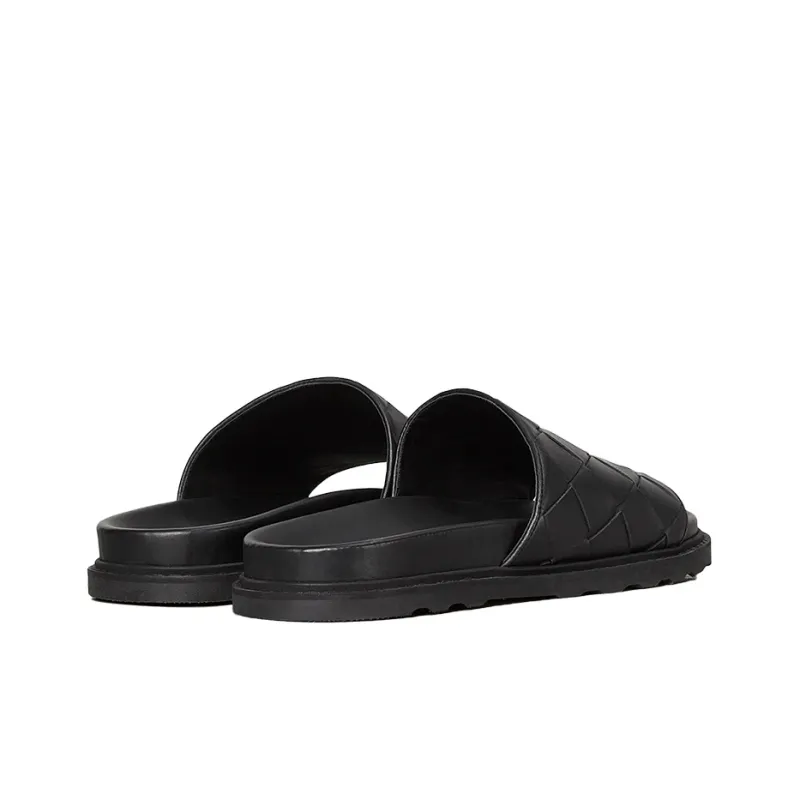 Bottega Veneta Intrecciato Stylish Sandal Men's Black-4