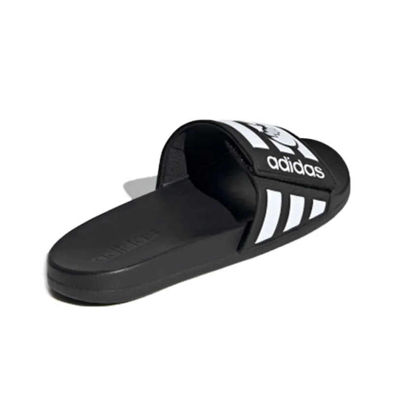 Adidas Neo Adilette Comfort Adj Yellow Crossover Black White Unisex Slippers 'Black White'-3