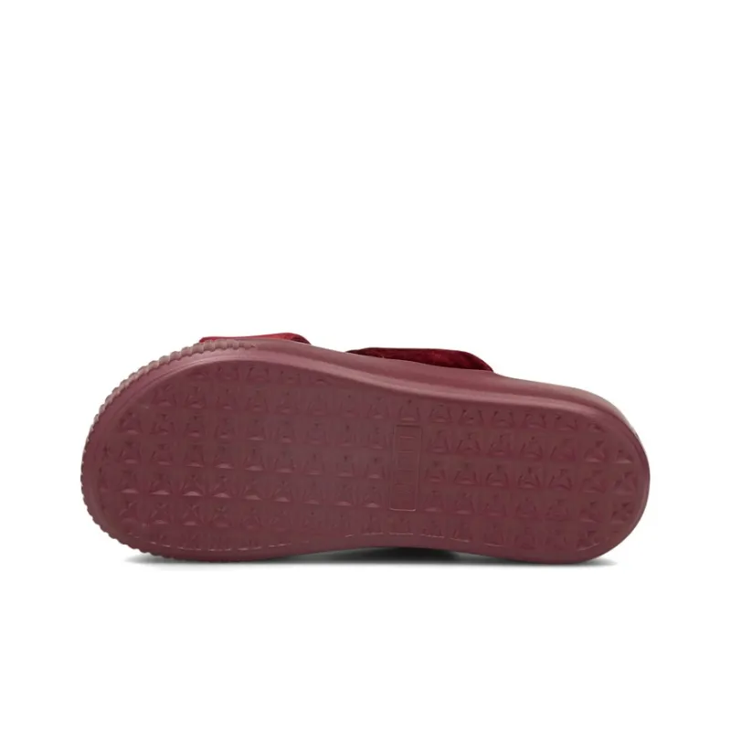 PUMA Platform Velvet Sippers Red Women's-4