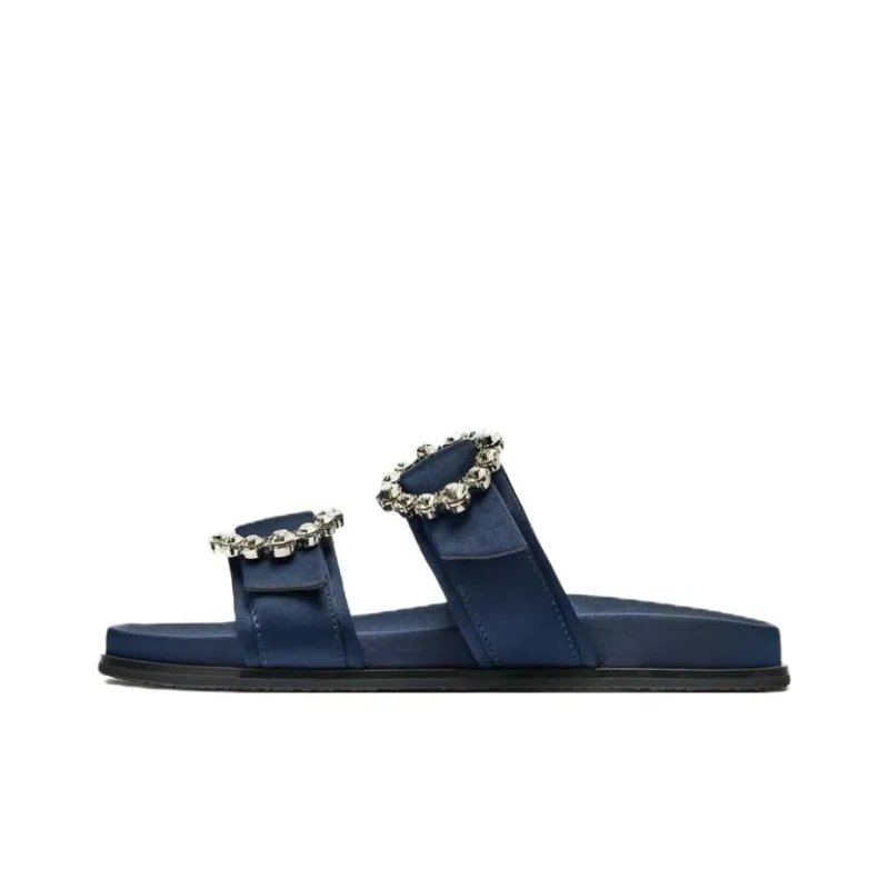 ZARA Quiet Slide Slippers Women's Marine Blue-0