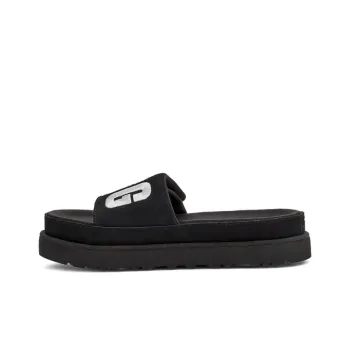 UGG Laton Slide Black Silver Slippers 'Black Silver' Women's