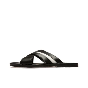 BALLY Rubber Sole Slip-Resistant Slide Slippers Men's Black