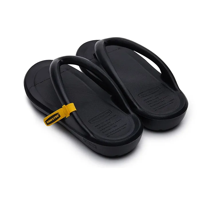 TAW&TOE Quiet Flip Flops Unisex Ink Black-2