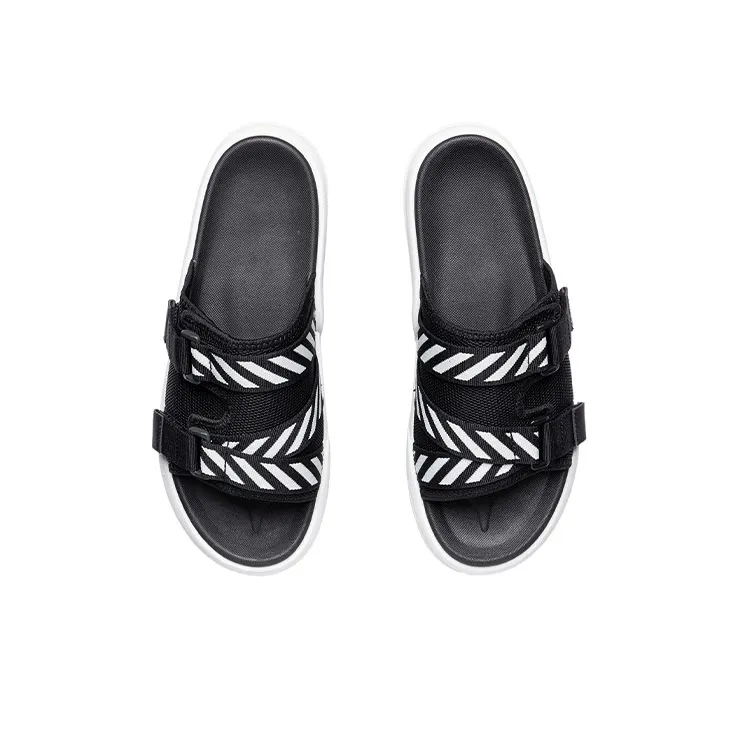 LiNing Slide Slippers Men's Black White-3