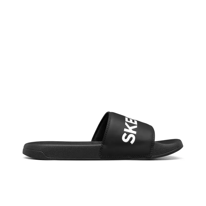 Skechers Side Lines Lightweight Cozy Outdoor Sports Slippers Black-1