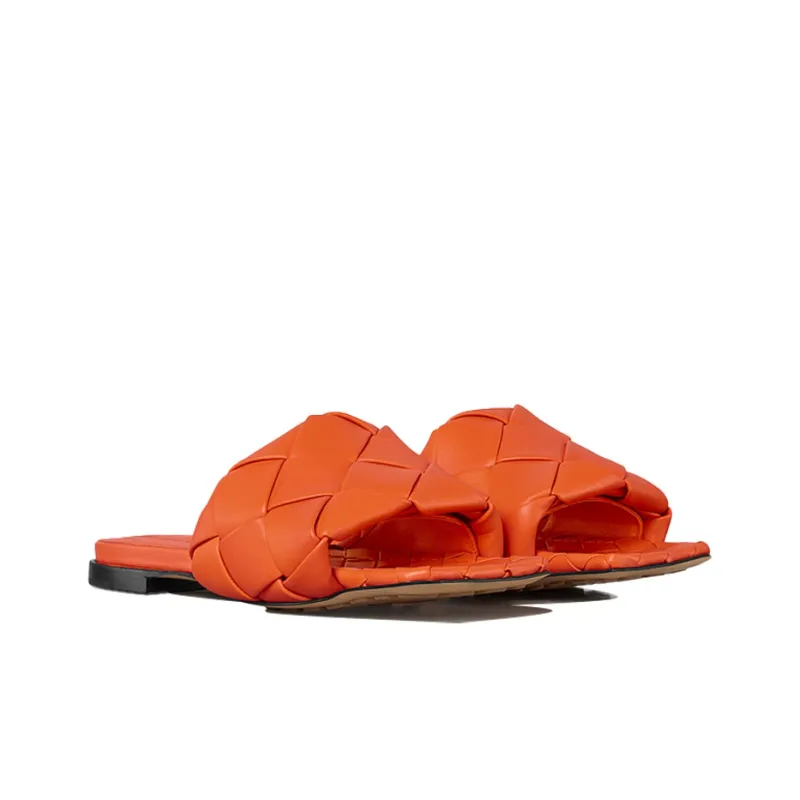 Bottega Veneta Slide Slippers Women's Orange Red-2