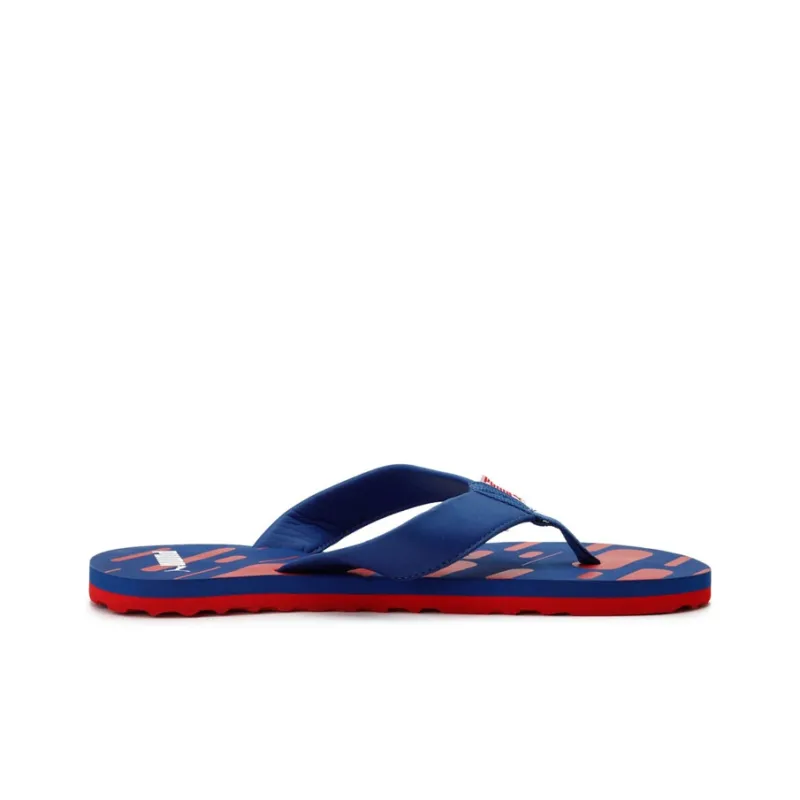 PUMA Contour Series Rubber Sole Slip-Resistant Slide Slippers Unisex Blue Red-1