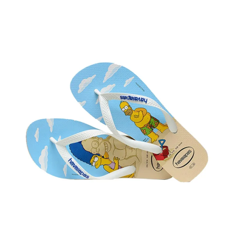 The Simpsons x Havaianas Stylish Sandal Unisex White Blue-3