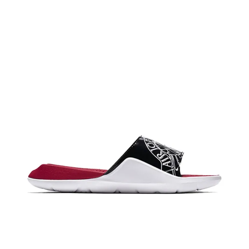Jordan Slide Slippers Women's Black Red White-1