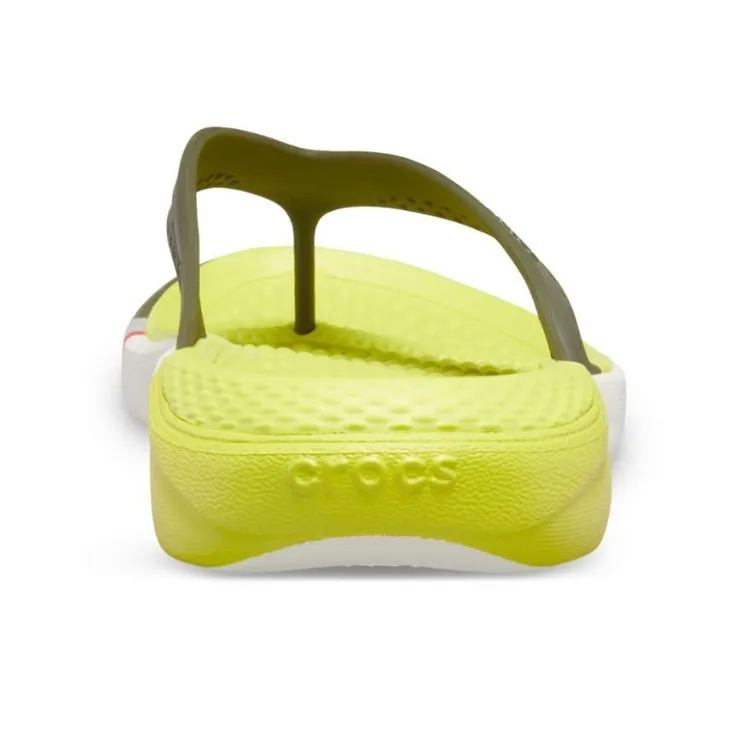 Crocs LiteRide Colorblock Flip Flip Flops Yellow-3