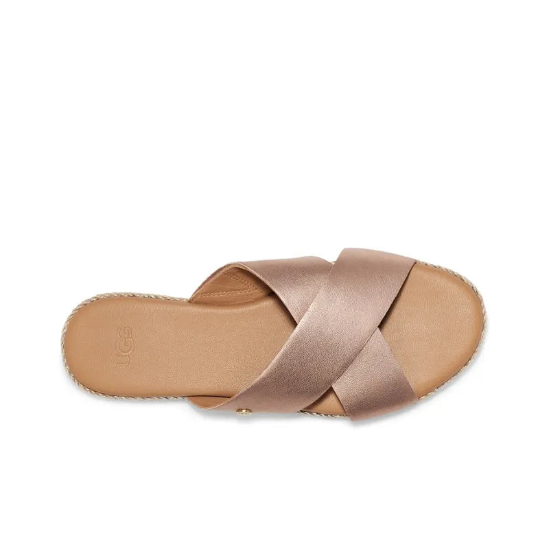 UGG Rubber Sole Slide Slippers Women's Rose Gold-4