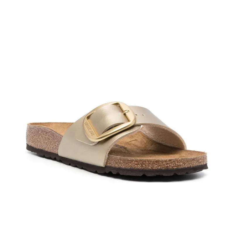 Birkenstock Madrid Big Buckle Slide Slippers Women's Silver-1