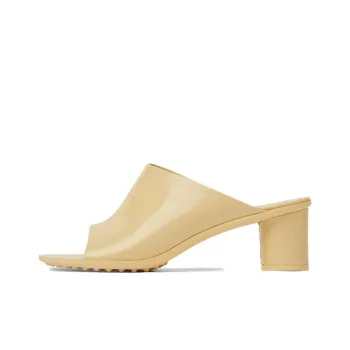 Bottega Veneta Atomic Abrasion-Resistant Slide Slippers Women's Light Beige