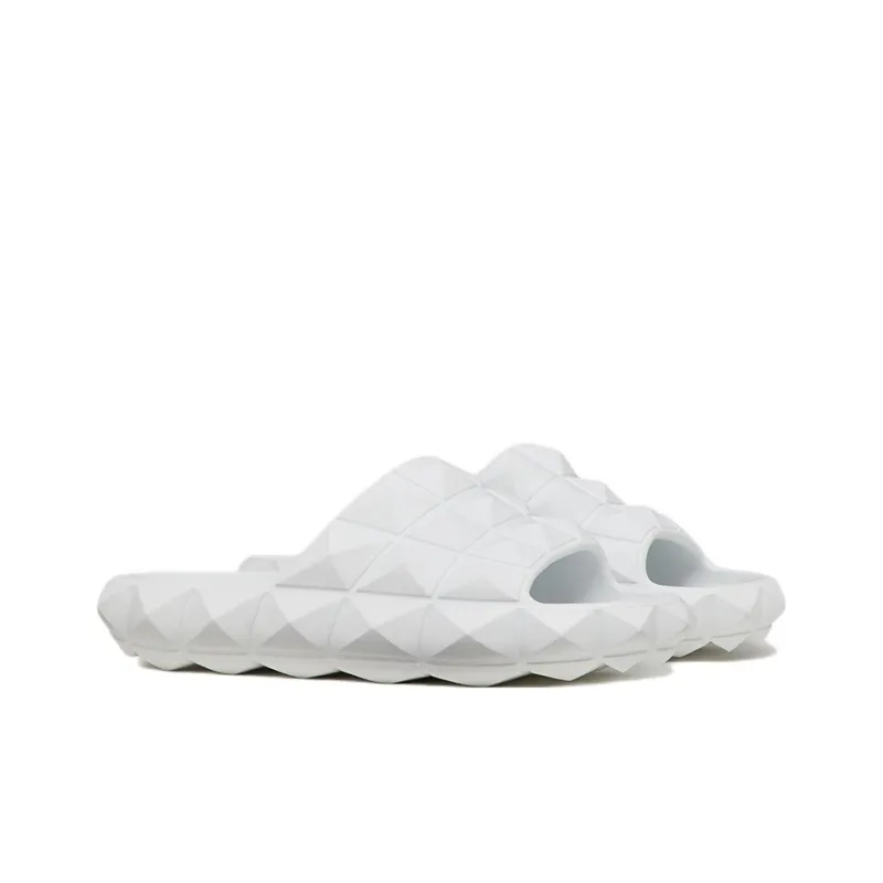 Valentino Roman Stud Turtle Slide Sandal White-2