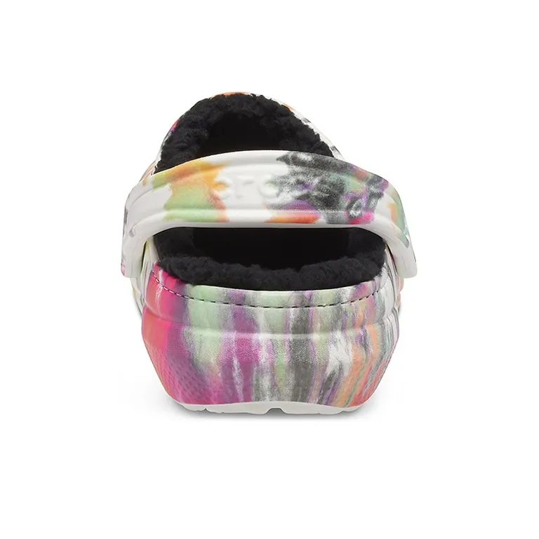 Crocs Classic Tie Dye Lined Clog Black Multi-4