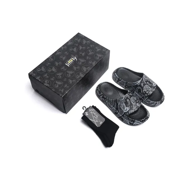 Lefight x Jifffly Slide Slippers Unisex Black White-8