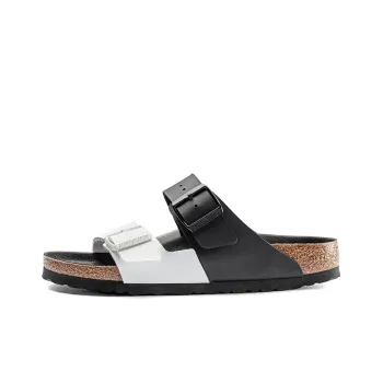 Birkenstock Arizona Series Fashion Black White Colorblock Version Sandals