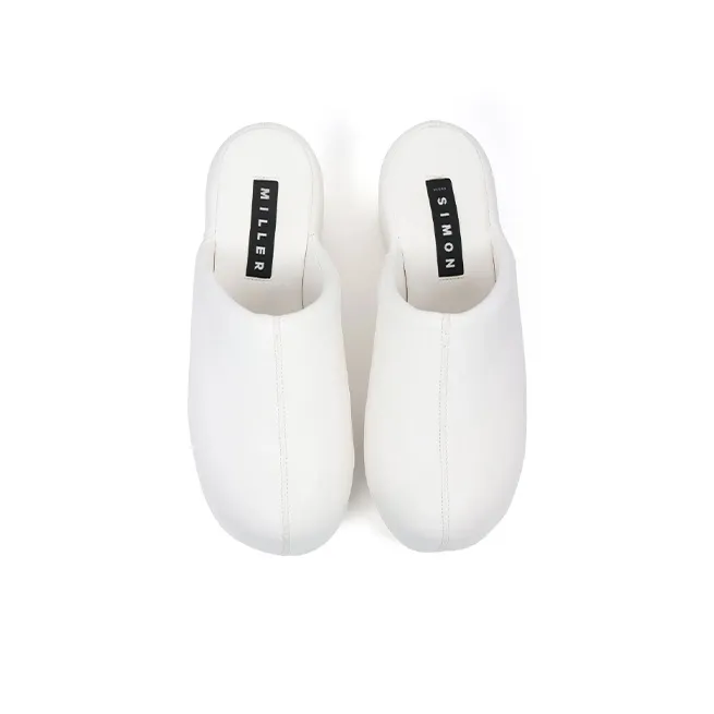 SIMON MILLER Wrap-toe Slippers Women's White-3