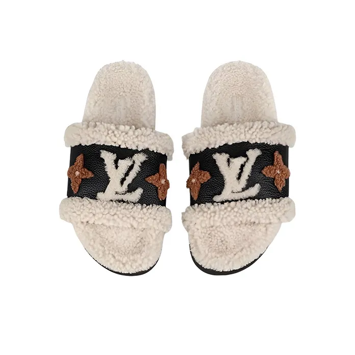 LOUIS VUITTON Paseo Comfort Quick Dry Slide Slippers Women's White-3