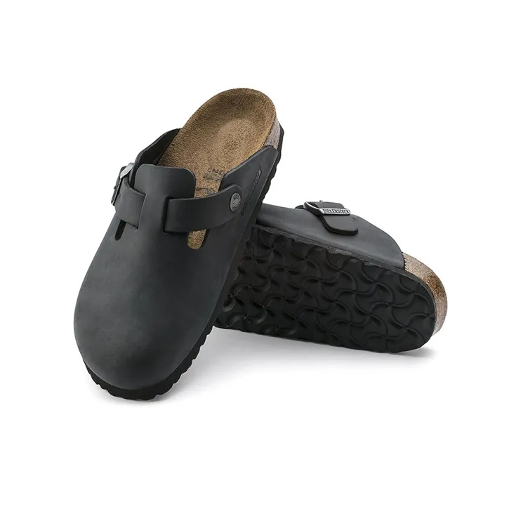 Birkenstock Boston Oiled Leather 'Black'-3