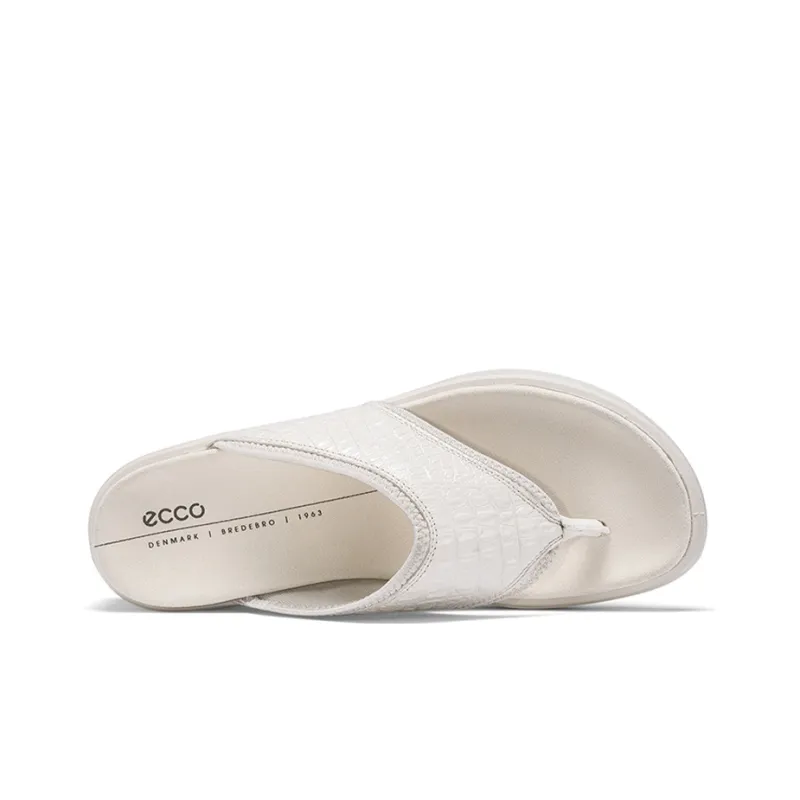 Ecco Smooth Collection Slippers Women's White-2