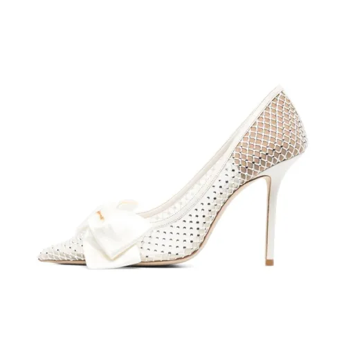 Jimmy Choo Bow-detail 90mm Leather Pumps