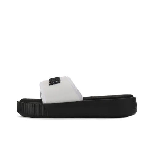 PUMA Platform Slide Slippers Women's Black/White