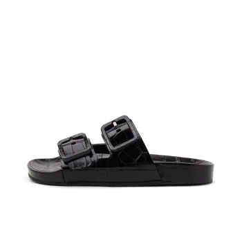 Balenciaga Mallorca Croc Sandals Black Women's