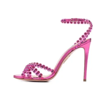 AQUAZZURA Tequila Plexi 105 Stylish Sandals Women's Pink