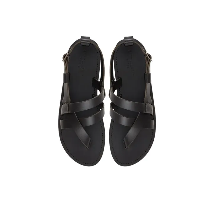 SAINT LAURENT Culver Strap Sandals Men's Black-2
