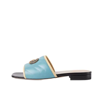 GUCCI Slide Slippers Women's Light Blue
