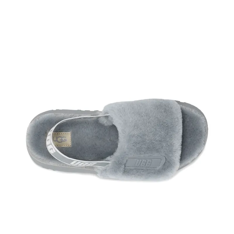 UGG Disco Slide Cozy Thick Sole Casual Slipper Gray Women's-3