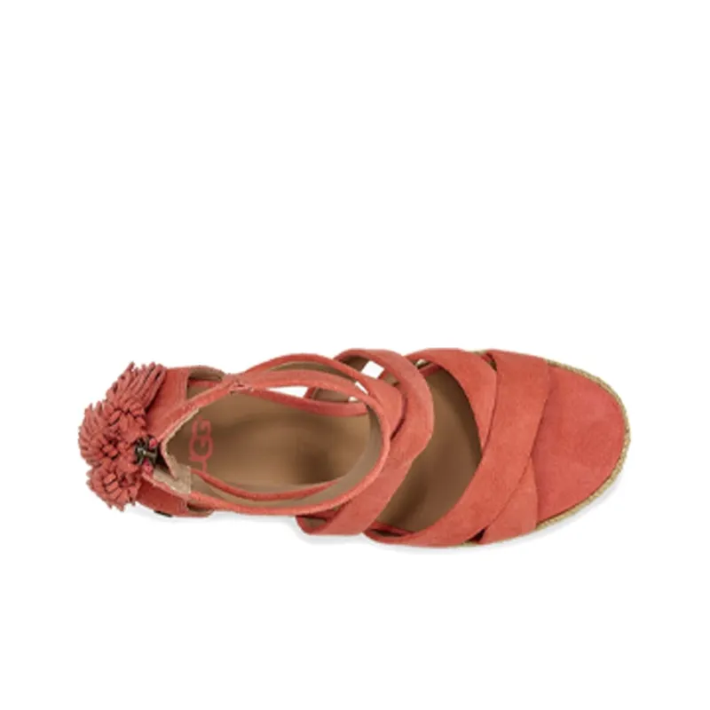 UGG Raquel Stylish Sandals Women's Coral Red-3
