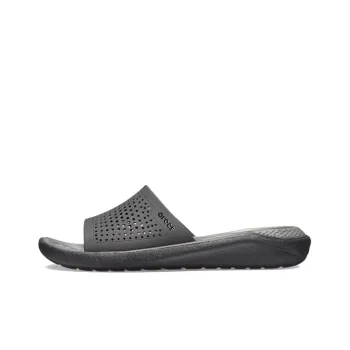 Crocs LiteRide Black Gray Sandals 'Black Grey'
