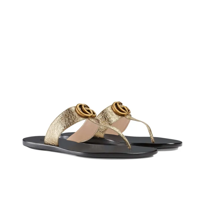 GUCCI Stylish Sandal Women's Gold-2