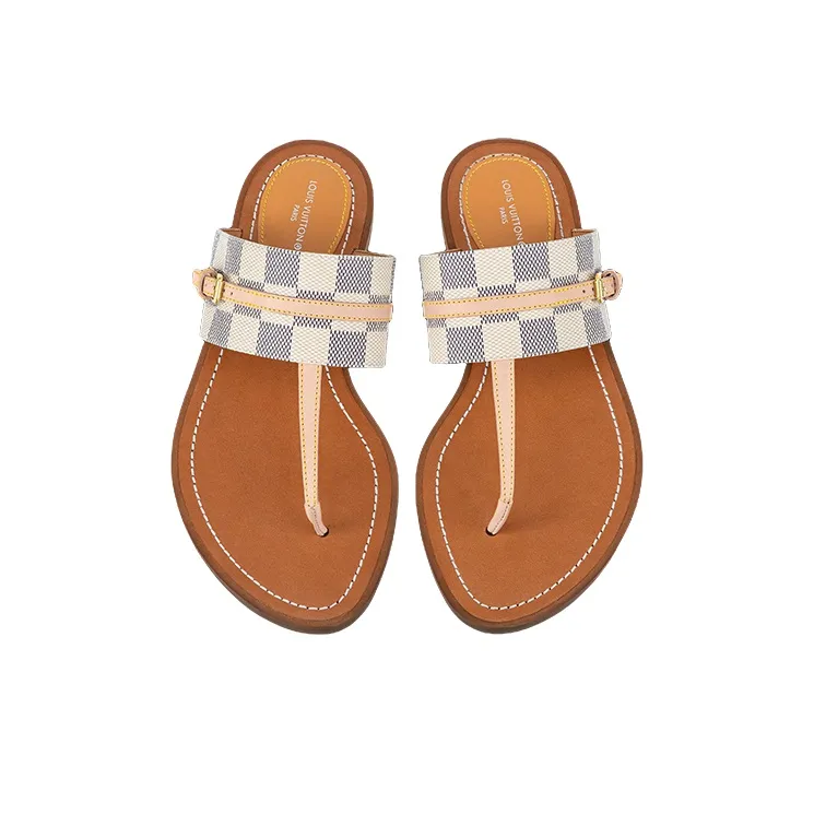 LOUIS VUITTON Palma Slip-Resistant Flip Flops Women's Brown-4