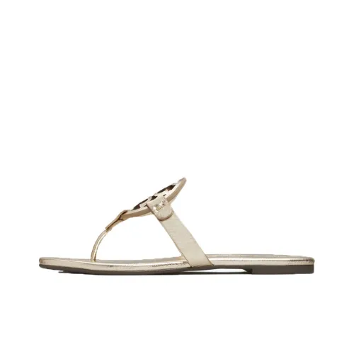 TORY BURCH Ciabatte Miller Metallic-effect Sandals