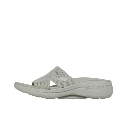 Skechers Go Walk Arch Fit Slide Slippers Women's Gray