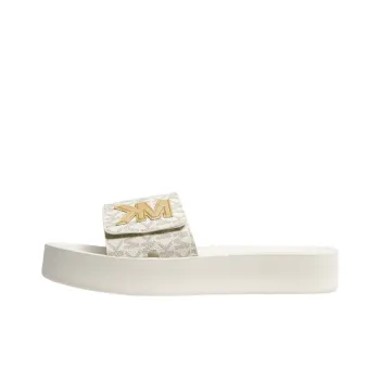 MICHAEL KORS Abrasion Resistant Slide Slippers Women's White