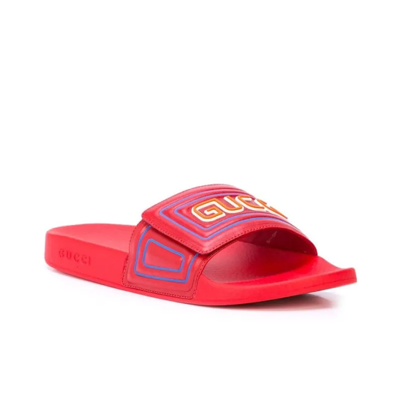 GUCCI Slide 'GUCCI Logo - Hibiscus Red'-2